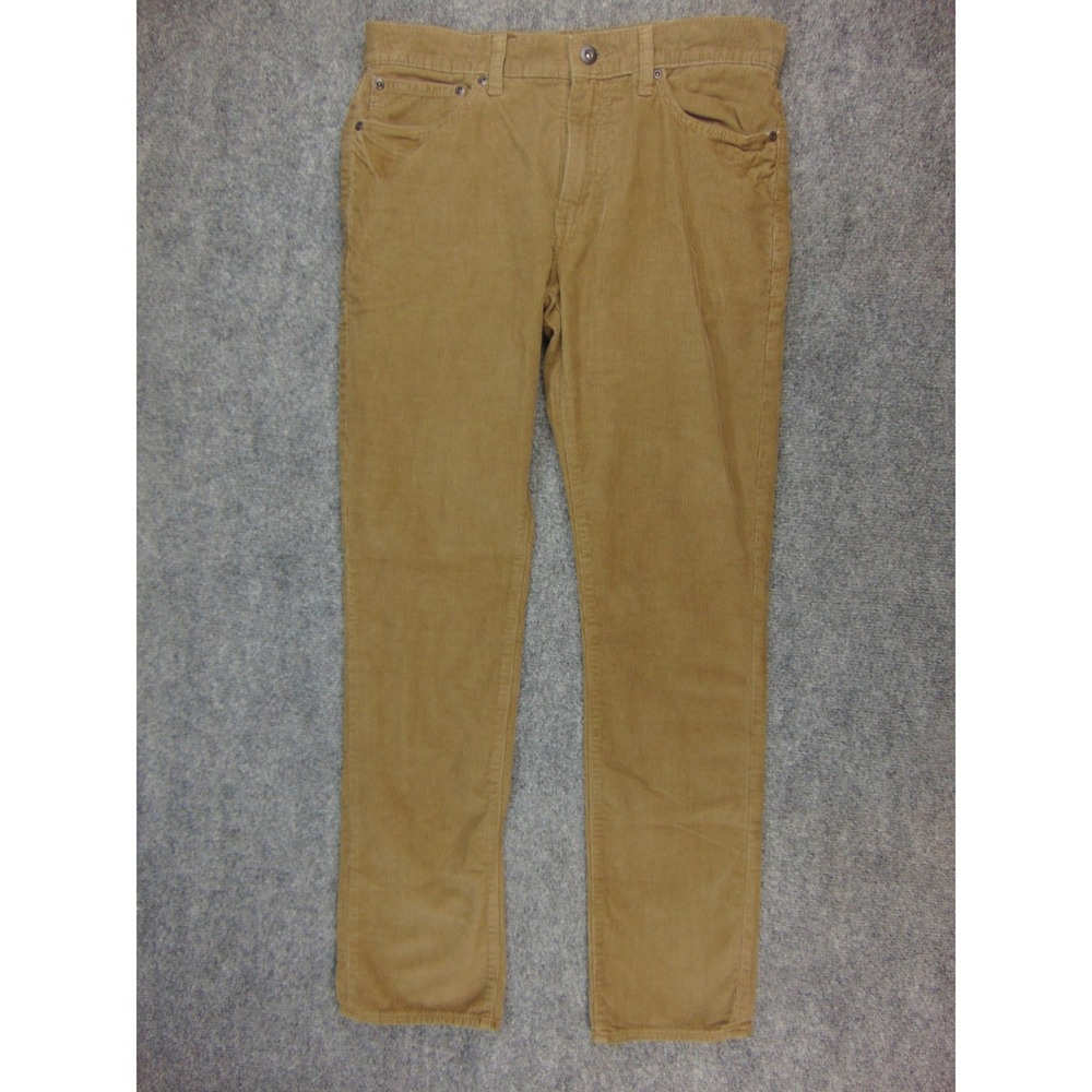 J.Crew 484 Slim Pants Mens 30x32 Brown Corduroy Preppy Academic Casual